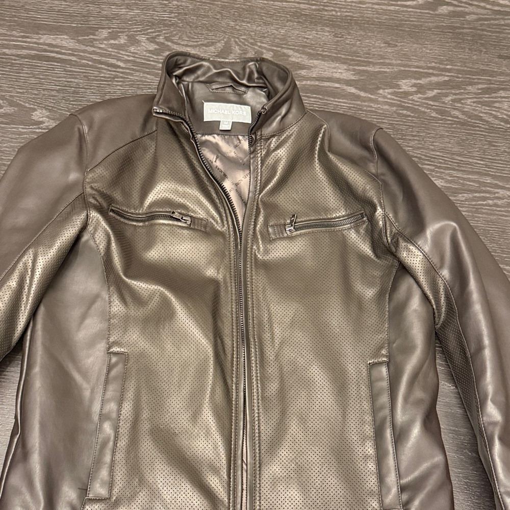 Michael Kors Men's Brown Leather Jacket
